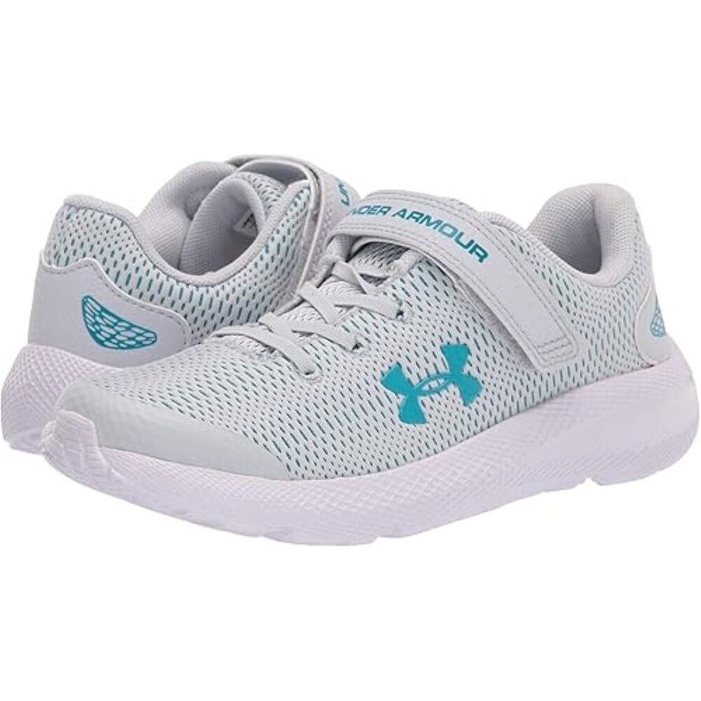 Under Armour Unisex Pre School Pursuit 2 AC Halo Grey/White Size 12K New